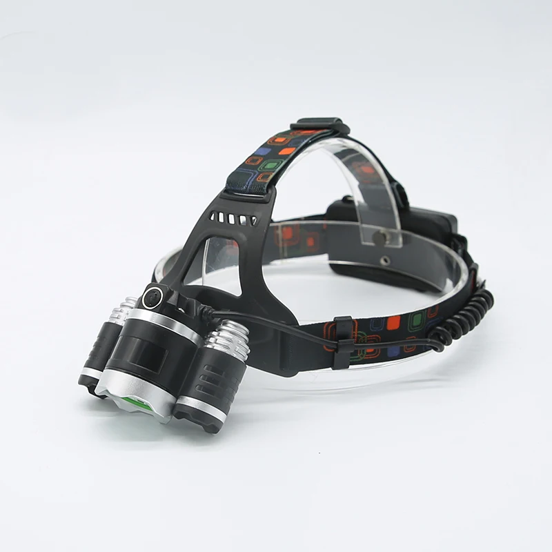 
High power led headlamp with rechargeable battery for camping 