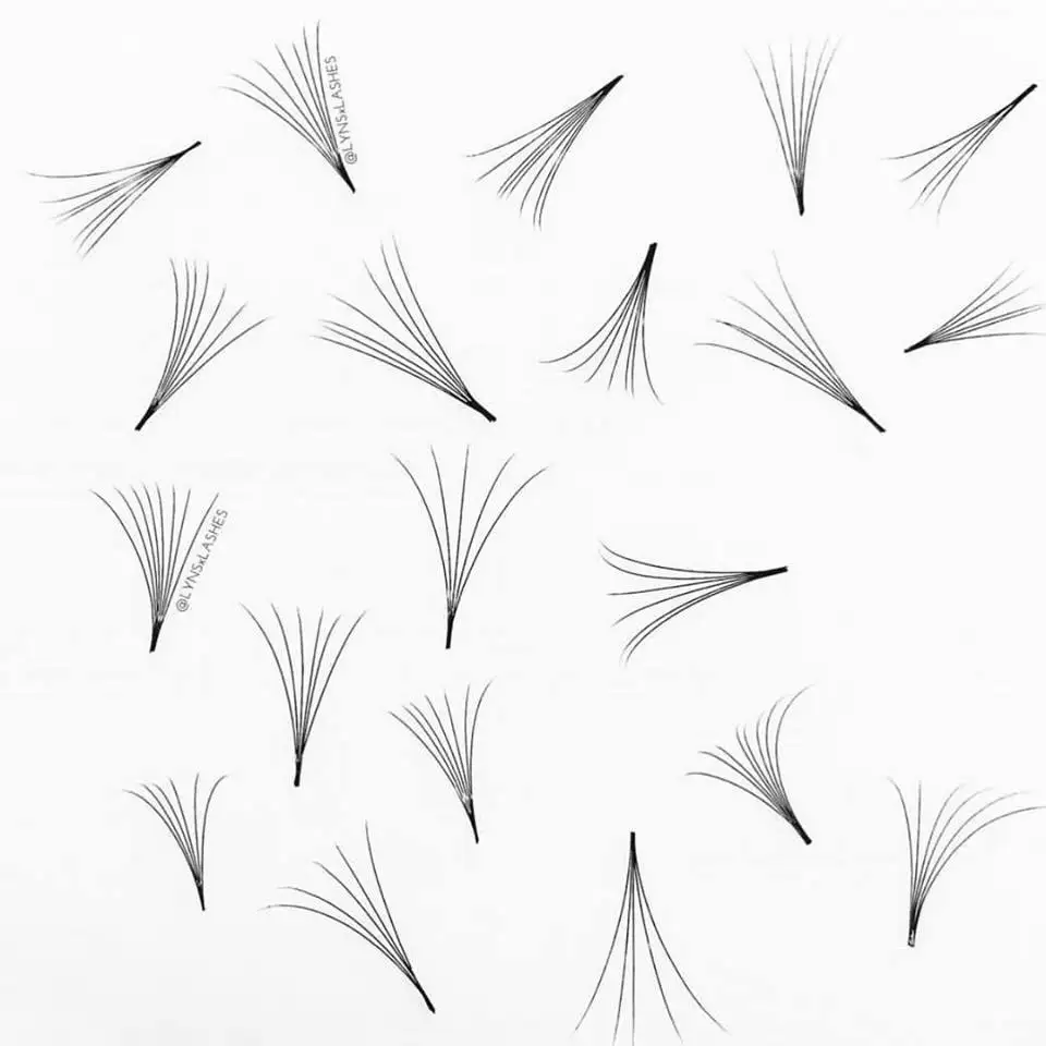 Накладные ресницы 2D-10D, русский объем, накладные ресницы