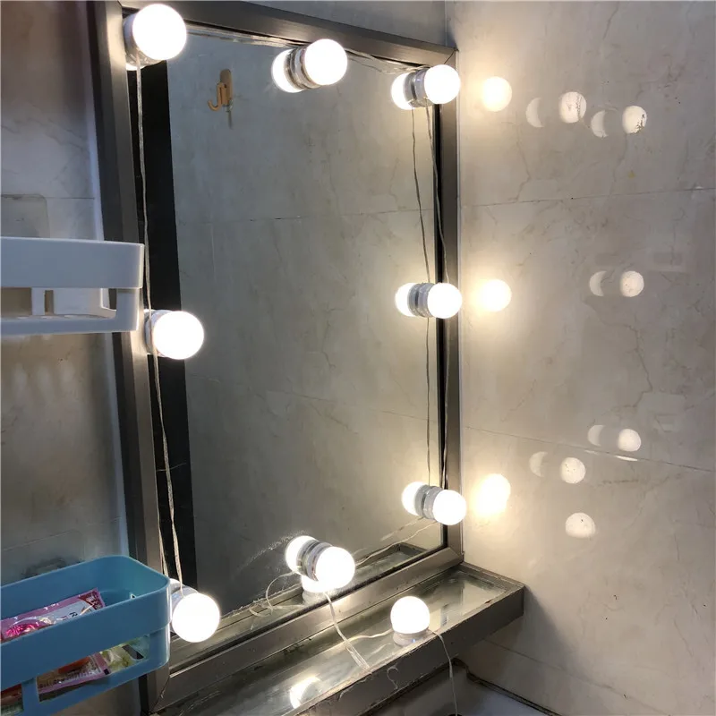 
Hollywood Super Star Style Makeup Mirror Vanity LED Light Bulbs Kit with USB Cable Power Supply 