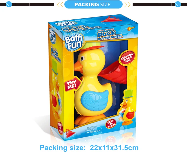 Baby bathtub toys waterfall toy plastic bath duck
