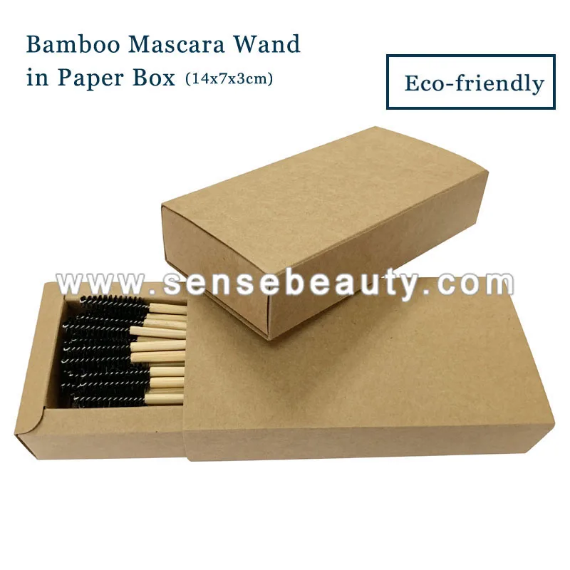 Экологичные одноразовые кисти для ресниц с бамбуковой ручкой