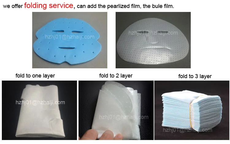 Bamboo charcoal fiber nonwoven fabric black mask sheet from zhejiang factory offer 1-3 layer folding service