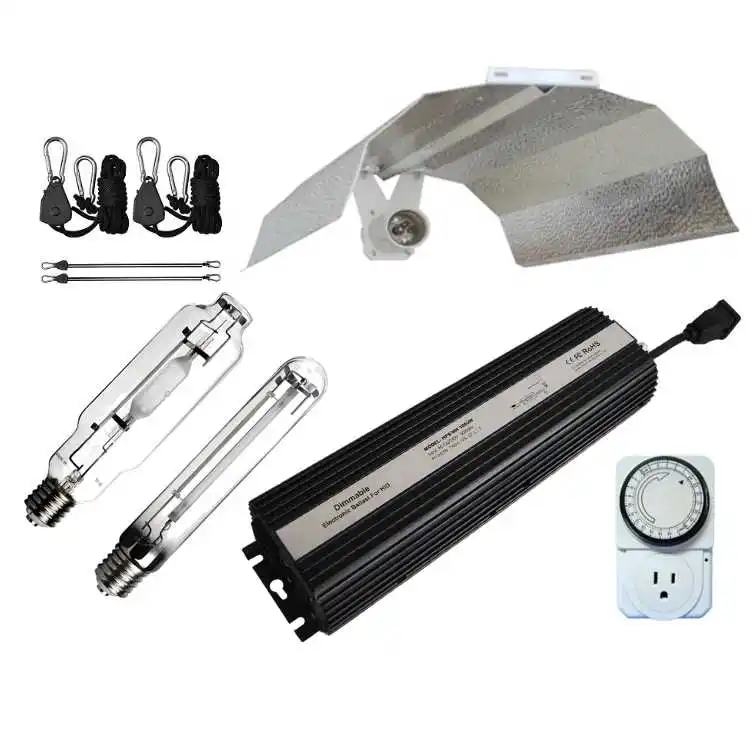 Pro Series HPS MH 1000W Air Cool Hood Double Ended Complete Grow Light Kit