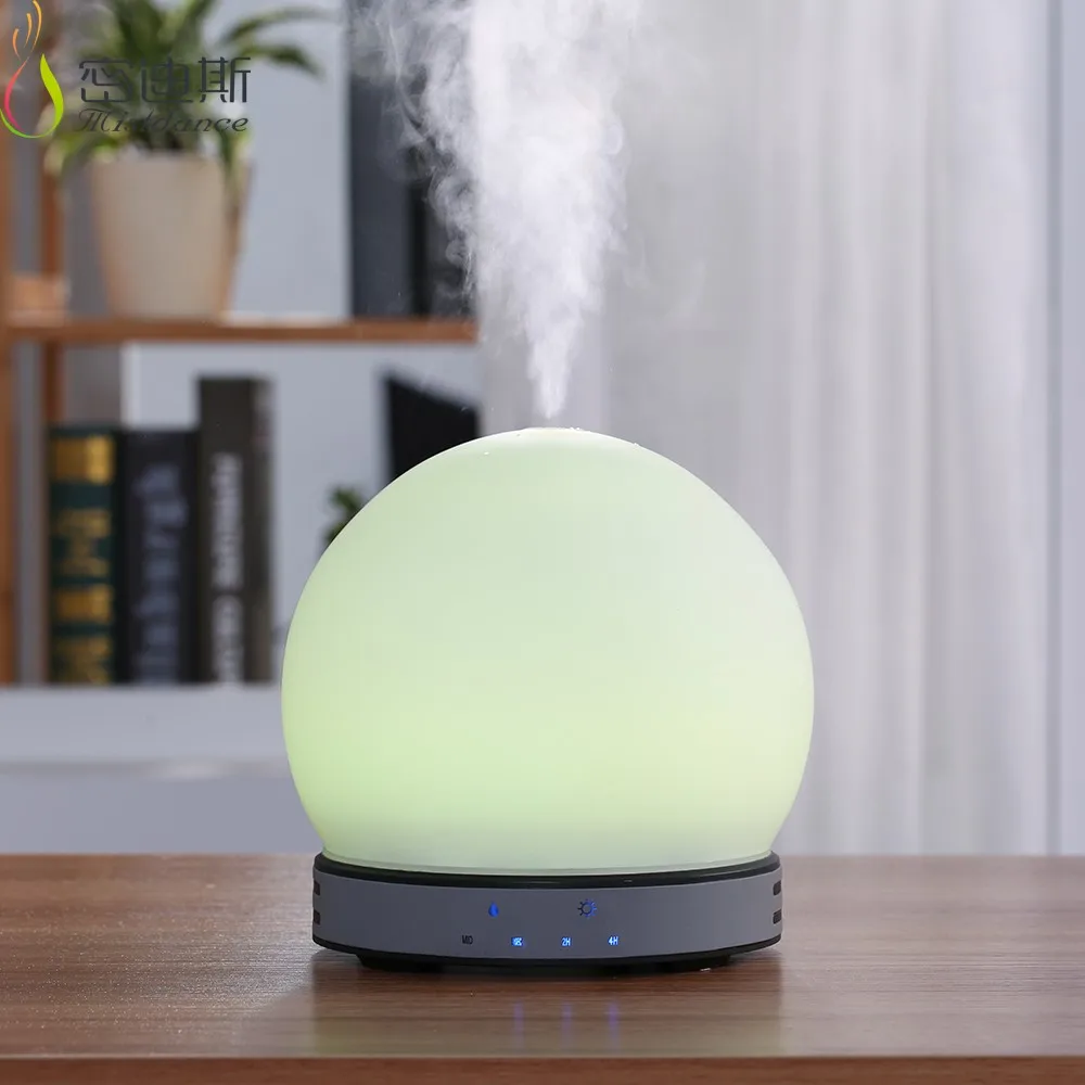 Стекло светодиодный шар тумана воды увлажнитель для личного пользования 7 видов цветов светодиодные фонари мини офисный генератор с воздушным охлаждением мощностью в туман увлажнитель для ароматерапии