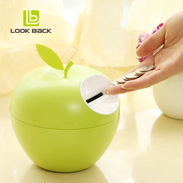 Apple Shape Items Plastic Money Safe Box and the Piggy Bank and Moneybox