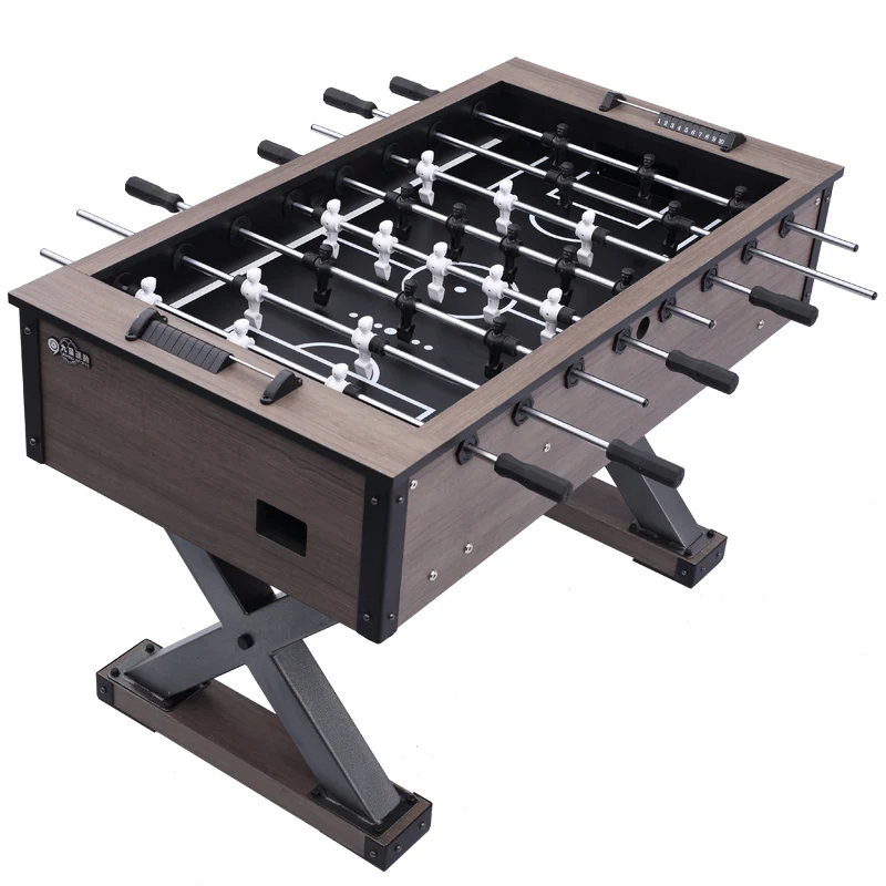 High Quality Metal Cross Leg Professional 8 Rods Engineer Wood HDF HPL Table Soccer Wood Color