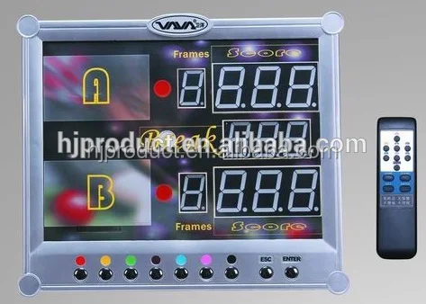 Hot selling Electronic Digital billiard snooker Scoreboard with remote control