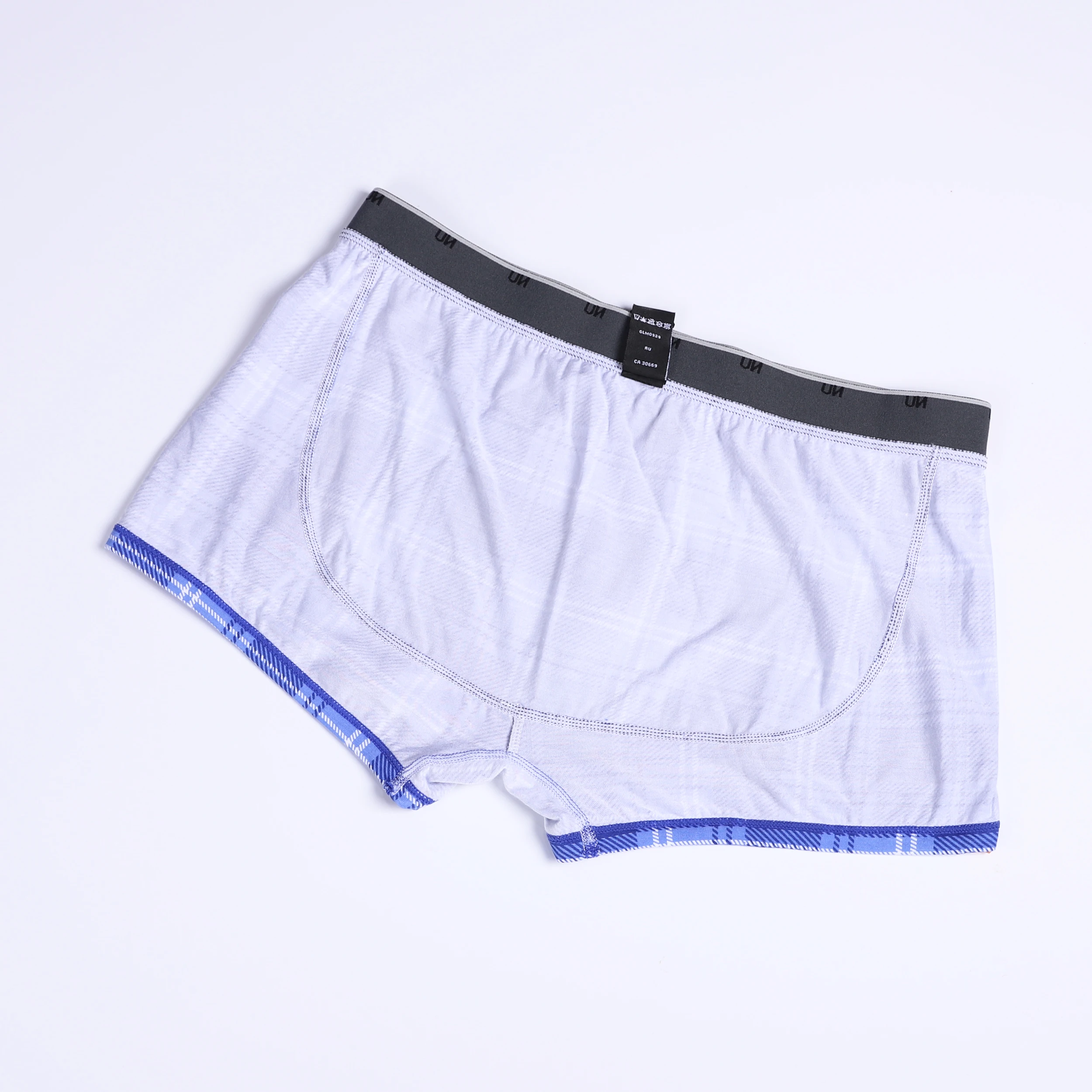 Hot selling boxer briefs elastic waistband  mens underwear with blue