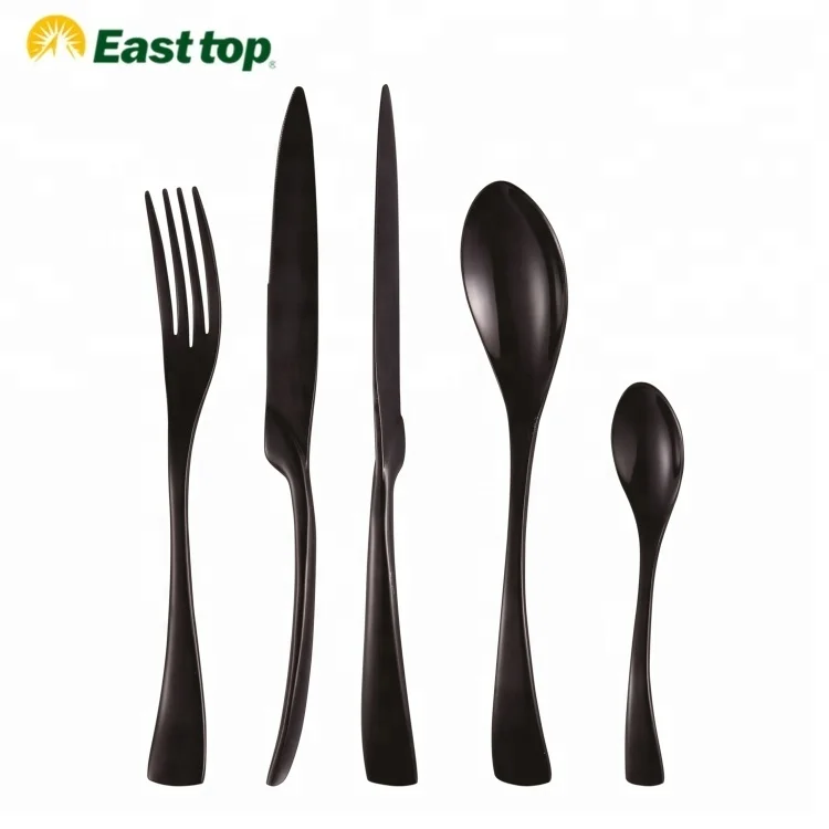 High quality flatware spoon knife and fork cutlery stainless steel rose gold cutlery set