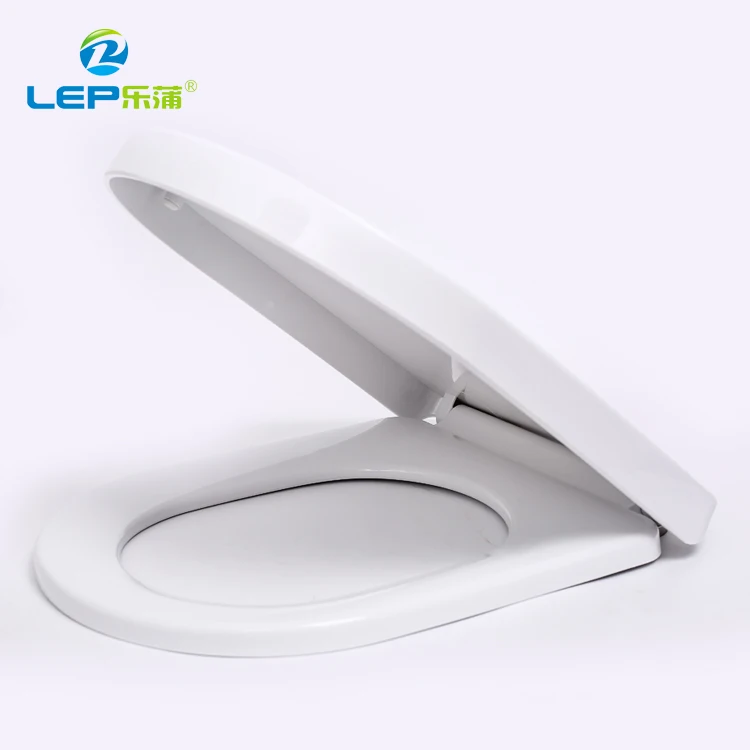 D shape wc seat cover heavy duty plastic hydraulic toilet seat