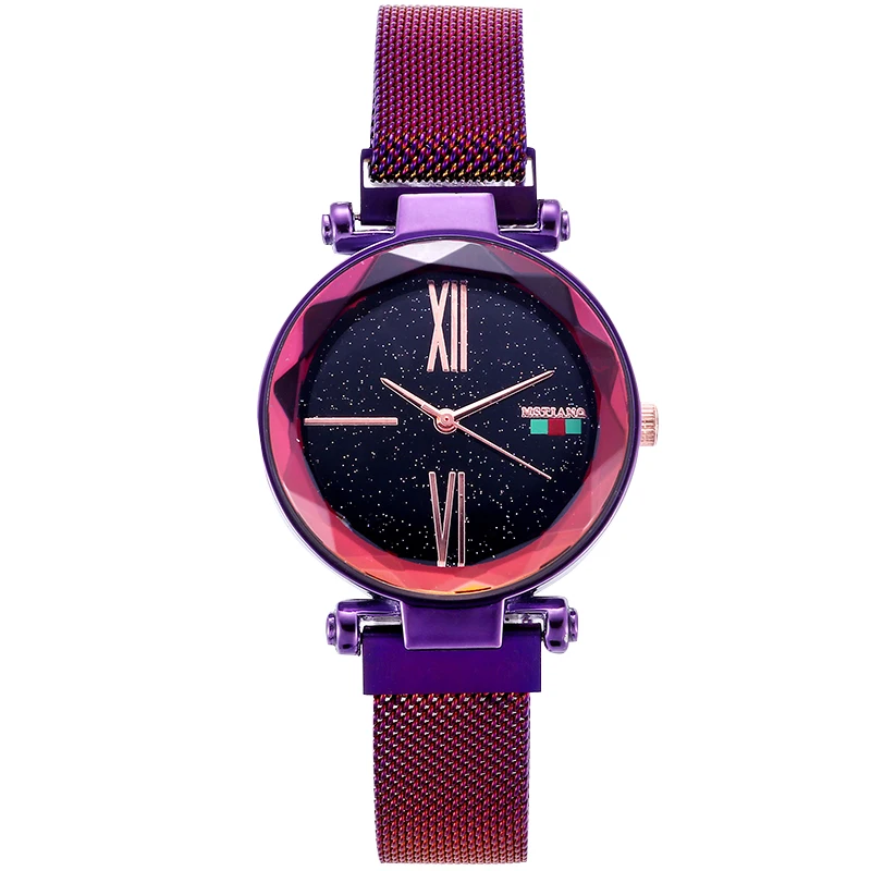 Best Seller Ready Stock Mesh Belt Fashion Ladies Magnet Watch Quartz  Women Wrist Watch