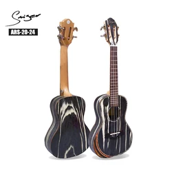 new design smiger brand 24 inch Tenical wood 4 strings black ukulele concierto