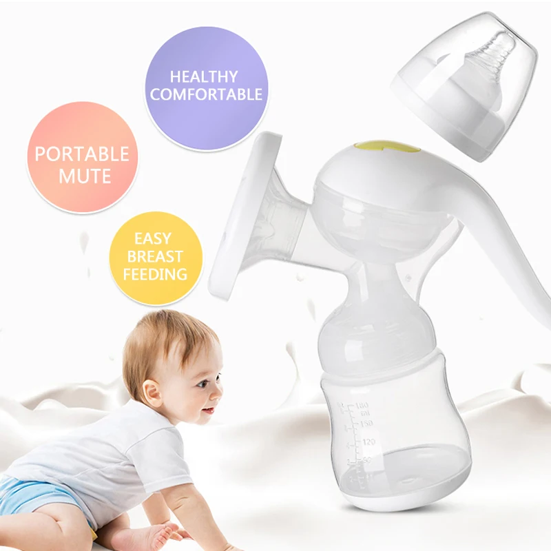 Silicone comfortable massage cushion portable manual breast feeding pump