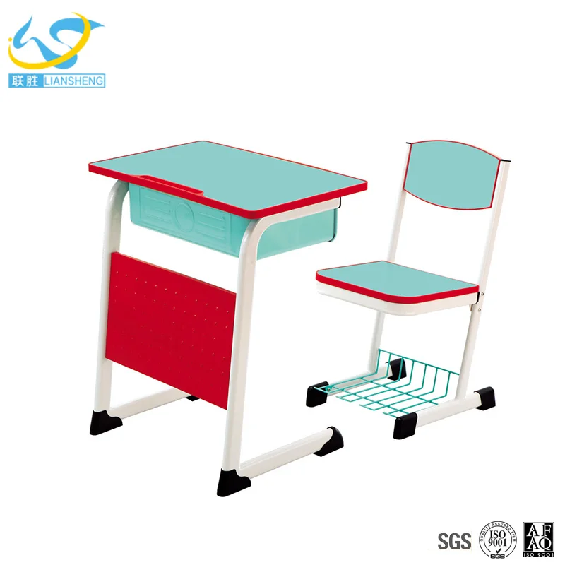 2017 new items child study table and chair classroom tables with simple design