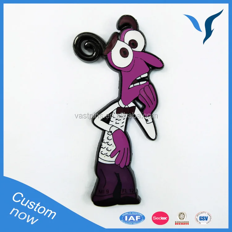 Kunshan Mens Coffee Badges Metal Angel Flower Magnet Lapel Pins Hard Enamel