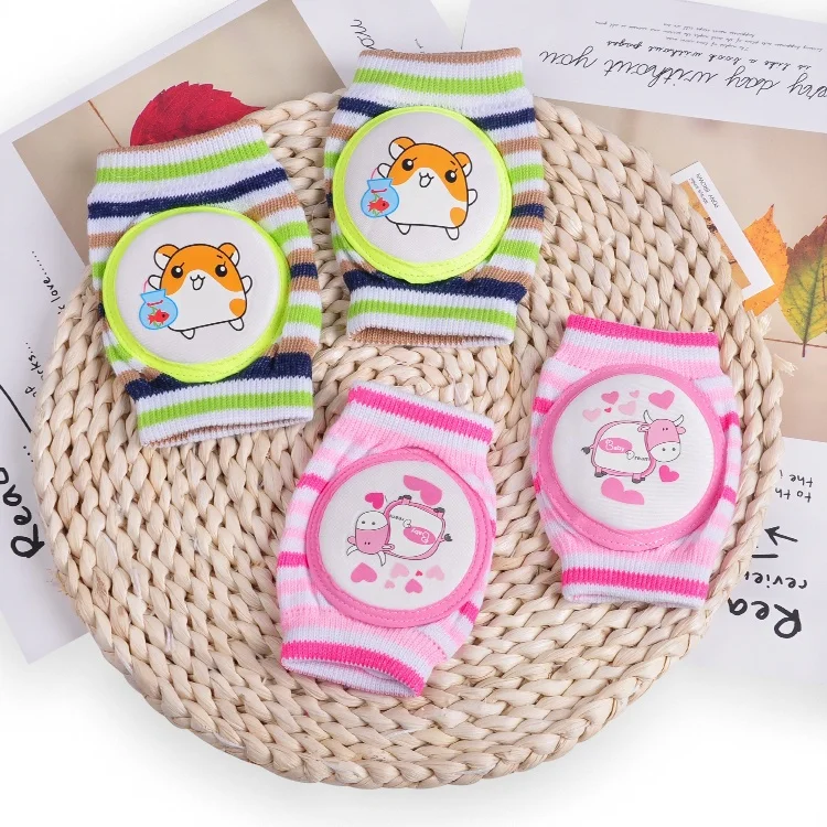 Горячая Распродажа, цена со скидкой, удобные мягкие тканевые Детские наколенники для ползания