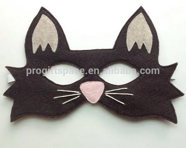 2023 New Fashion Hot Cheap Wholesale China Handmade Fabric fox Craft Party Decor Animal Head Felt Eye Design Masquerade Cat Mask