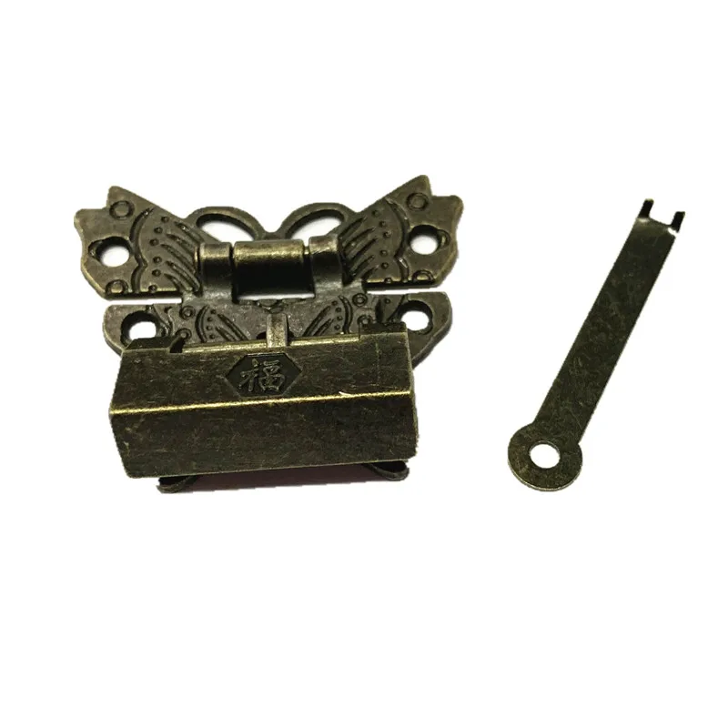 China Supply Antique Bronze Safe Retro Metal Lock For Wooden Packing Box