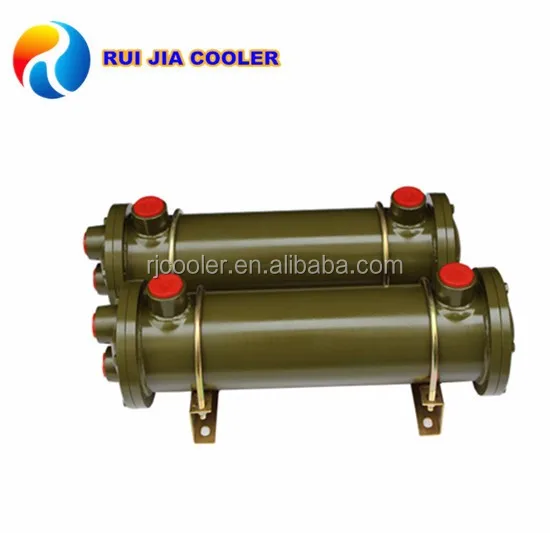 Naval brass coil heat exchanger for marine equipment oil cooler