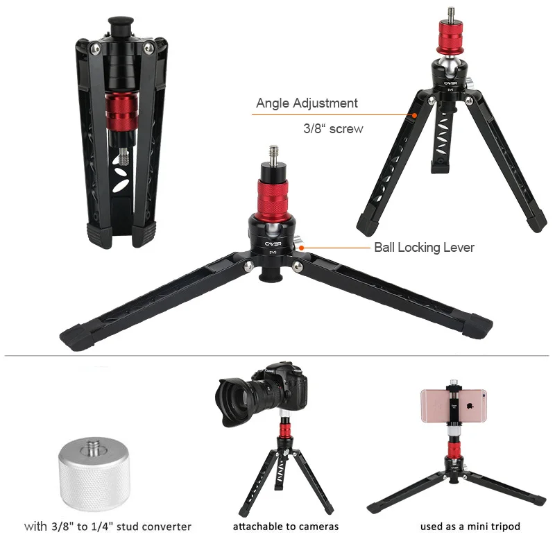 Cayer AF35DVH4 quality photographic equipment video monopod kit carbon fiber monopod for DSLR and video camera 5 sections