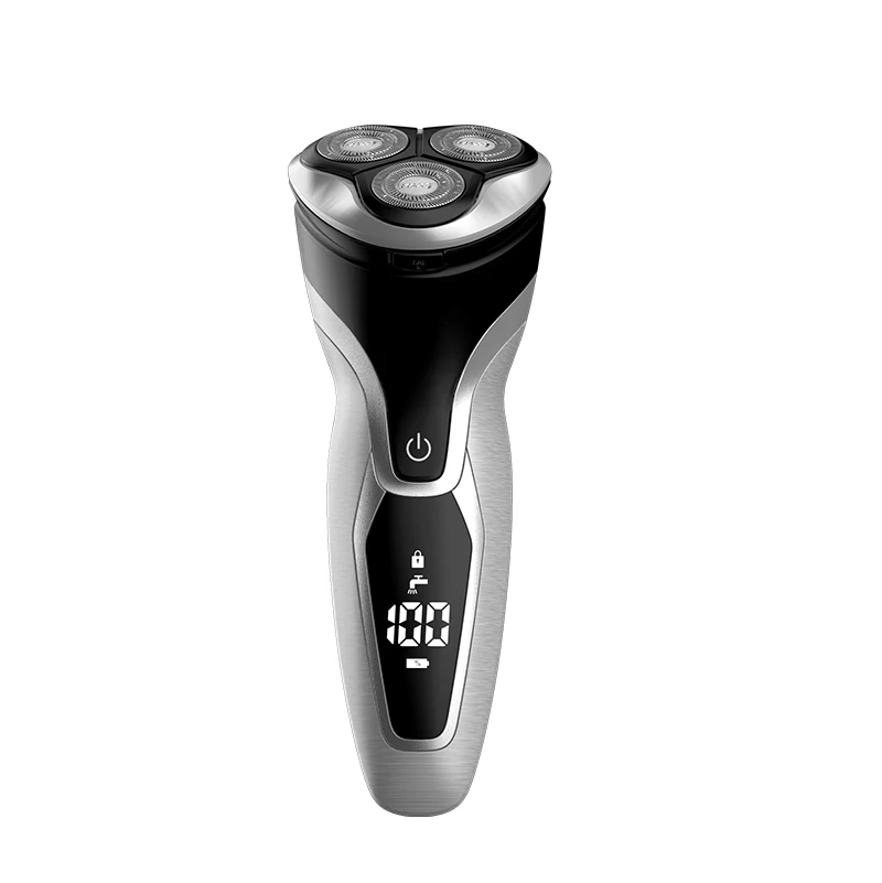 Перезаряжаемая электрическая Мужская бритва, моющаяся Автоматическая Мужская бритва с 3 головками