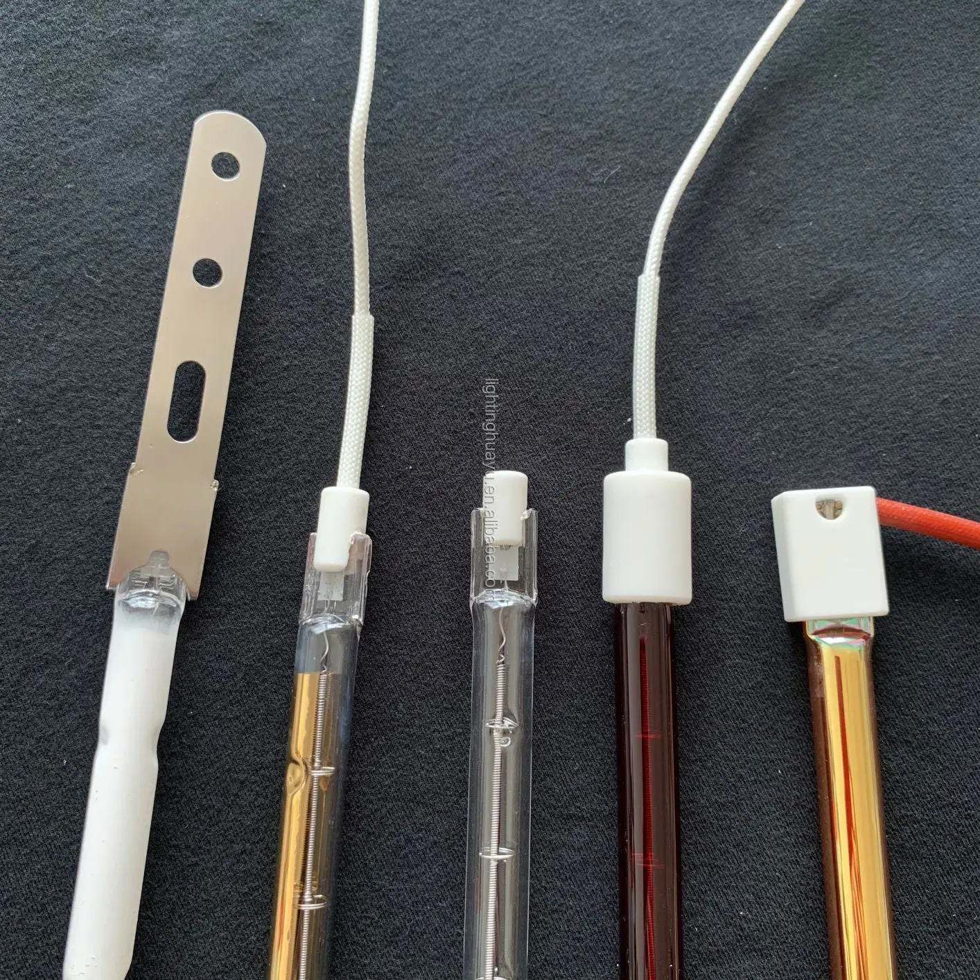 Quartz infrared halogen heating element lamp