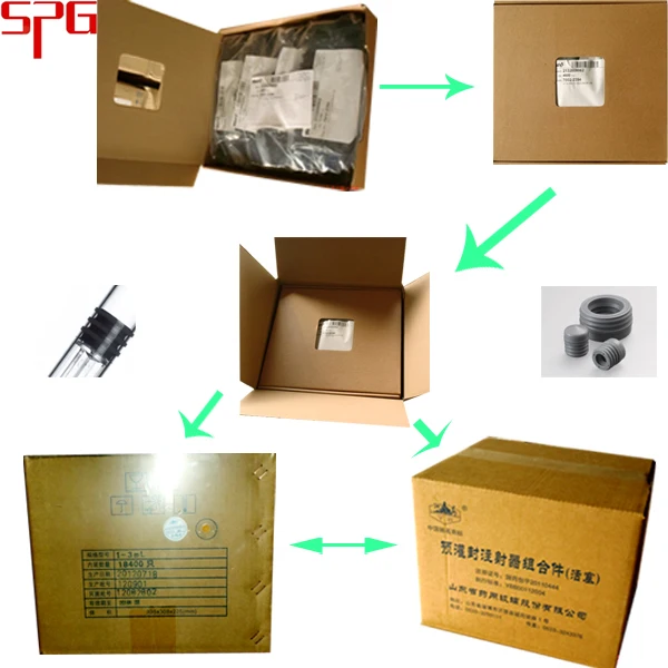 1ml prefilled long glass syringe with needle/luer lock/tip cap