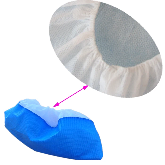 Non-Sterile Disposable Plastic Shoe Cover waterproof PP+CPE overshoes