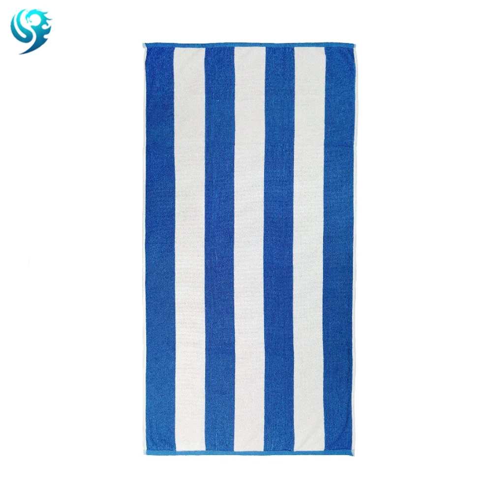 100% cotton woven Cabana terry loop Beach & Pool Towel