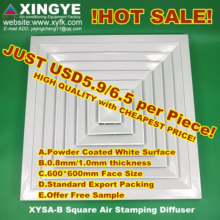 
HVAC air conditioner Super low price ventilation good quality stamping louver grille diffusers air duct vent XYSA-B600 
