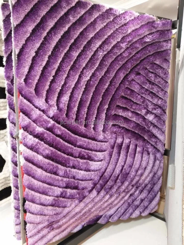 3D shaggy polyester area rugs for home and living room
