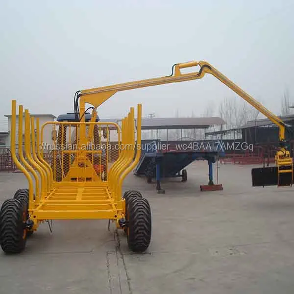 12 Т гидравлические трактор древесины прицеп с грейфер