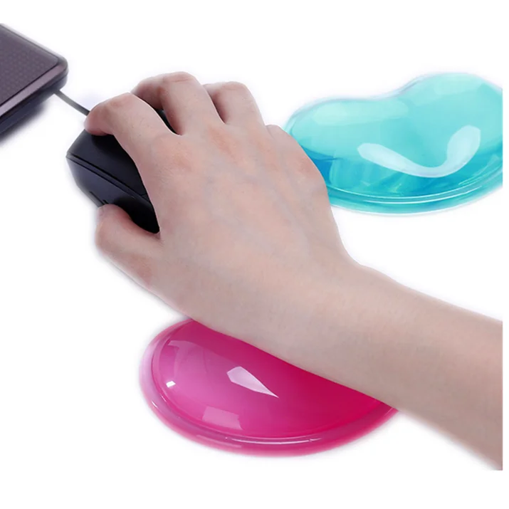 Heart-shaped Translucence Silicone Wrist Rest Cool Hand Pillow Wrist Rest #GS-04