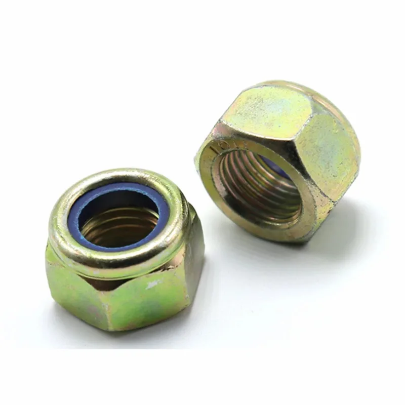 
Zinc Yellow-Chromate Plated m16 din 985 nylon lock nut 