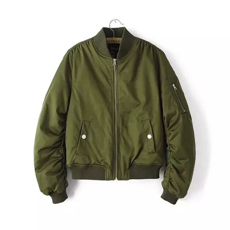 2016 Woman Bomber Jacket Baseball Flight Military Army