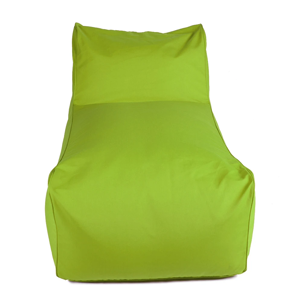 Modern Design Green Chaise Lounge UV and Stain Resistant Beanbag Chair with Beans Filling wholesale