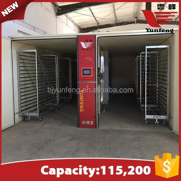 YFDF-115200 китай alibaba поставщиком оптового яйцо размер larege промышленный инкубатор