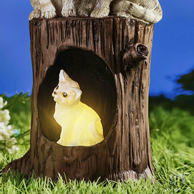 stump outdoor art animal meerkat garden resin Sculpture