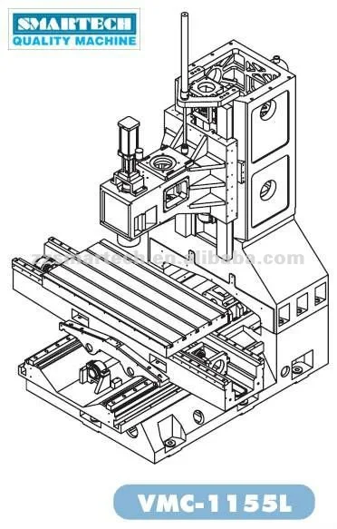 Vertical Machining Center VMC 1060 CNC Machine Base