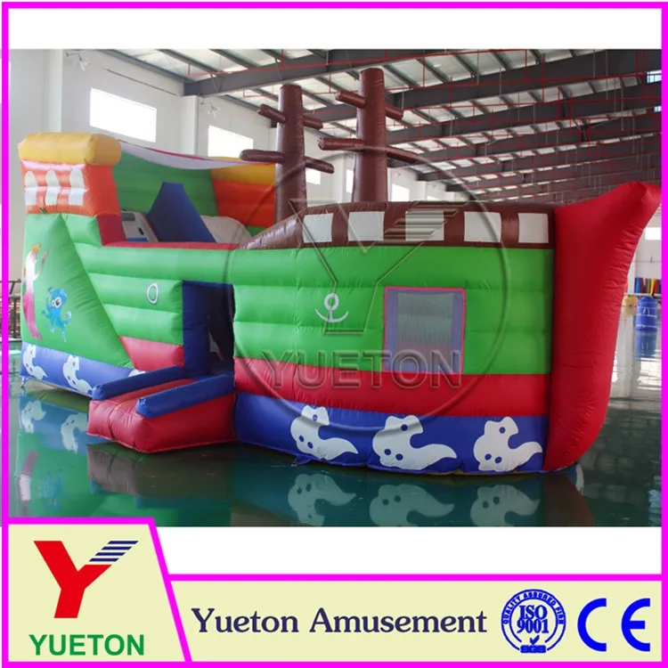 Zhengzhou Yueton Family Use Inflatable Floating Pirate Ship Bounce For Children