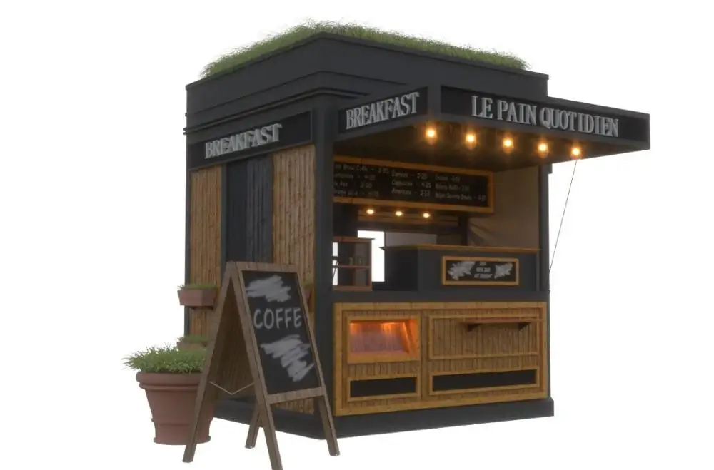 
Prefab House Container Coffee Shop Store Office Mobile Shipping Container House With Wooden 