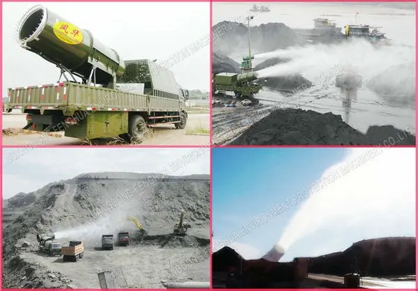 
DS-120 Super fog canon quarry dust control Sprayer coal pile particle removal machinery 