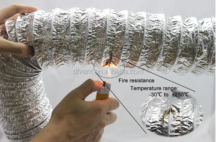 HVAC air conditioning Aluminium flexible duct