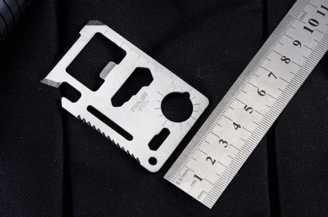 Multi Tool Stainless Steel Credit Camping Pocket  Card Knife