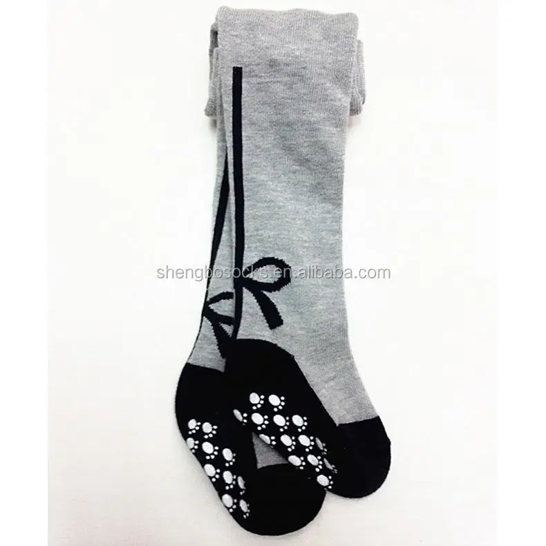 Spring and autumn baby anti-skid non-slip pantyhose, pretty big bowknot baby pantyhose