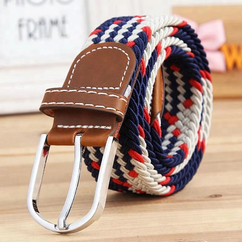 Unisex Fabric Belts High quality new fashion stretch knitted elastic belts customized