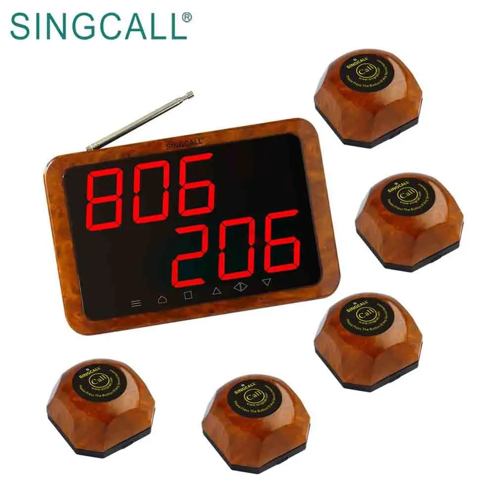 
SINGCALL Wireless Paging System Two Groups of Three Digits Display Receiver 