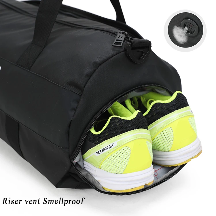 Polyester Light Slim Gym Bag Pack Sneaker Room Duffle Bag Breathable Hole Smell Proof Duffle Bag with 5 Colors