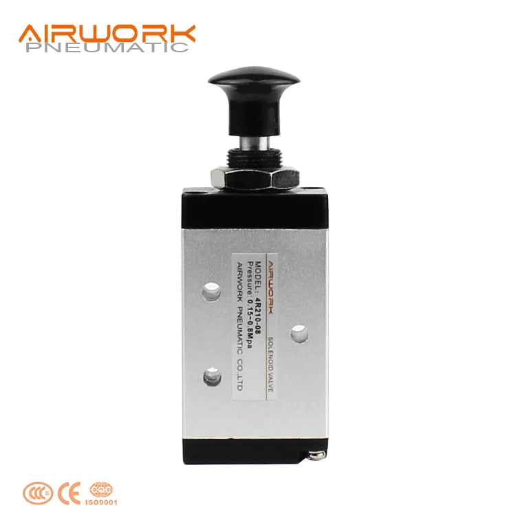 4R 3R 5 2 3/2 way button pneumatic hand lever switch valve