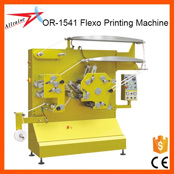 Flexo Fabric Rotary Label Printing Machine Double Side 4 Color Garment Care Flexo Label Printing Machine